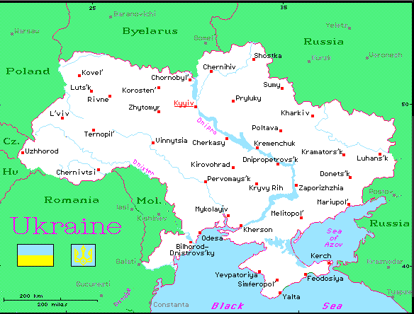 Carte de l'Ukraine